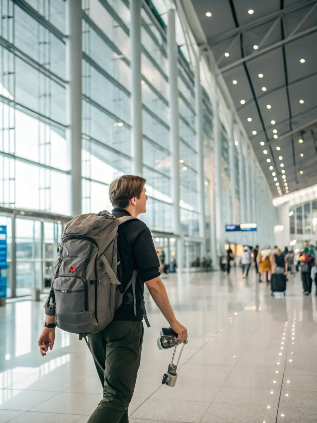 A traveler being fast-tracked through airport security with priority boarding privileges, highlighting the convenience of premium travel services.